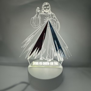 LU1970120 - Luminária Jesus Misericordioso Led- 21,5x9,5cm