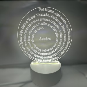 LU1970141 - Luminária Pai Nosso Led- 20x15cm