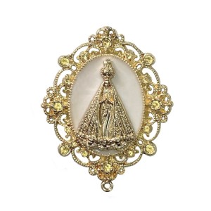 ET1610112 - Entremeio N. Sra. Aparecida Dourada 1un. - 6,5x5cm