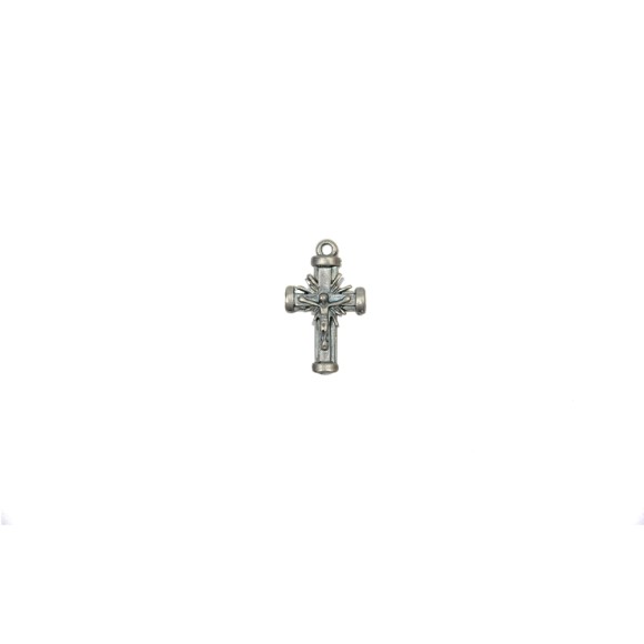 CZ86136P3 - Crucifixo Metal Níquel Envelhecido c/ 3un. - 3,5x2cm