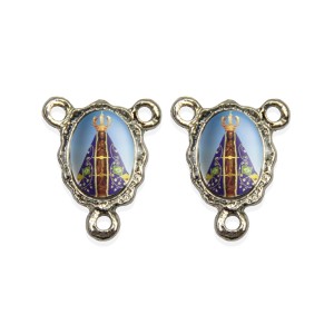 ET1612001P5 - Entremeio N. Sra. Aparecida Duplo Resinado c/ 5un. - 1,9x1,5cm