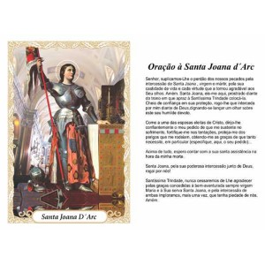 OG14053P100 - Oração Santa Joana D'Arc c/ 100un. - 9,5x6,5cm