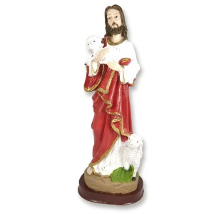 IM1740405 - Imagem Jesus Bom Pastor Resina - 22x8cm