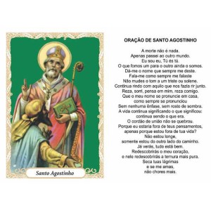 OG141401P100 - Oração Santo Agostinho c/ 100un. - 9,5x6,5cm