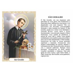 OG141420P100 - Oração São Geraldo c/ 100un. - 9,5x6,5cm