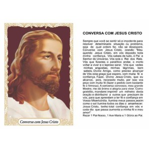 OG141423P100 - Oração Conversa com Jesus Cristo c/ 100un. - 9,5x6,5cm