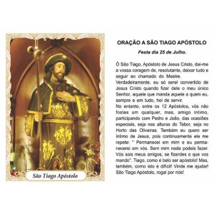 OG141453P100 - Oração São Tiago Apóstolo c/ 100un. - 9,5x6,5cm