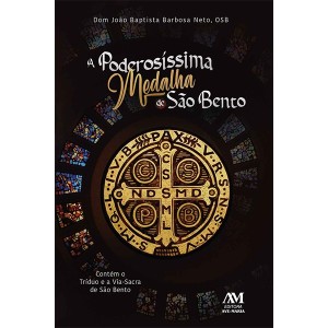 LI116355 - Livro A Poderosíssima Medalha de São Bento c/ Medalha – 18x12cm
