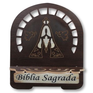 PB812000 - Porta Bíblia N. Sra. Aparecida MDF Resinado - 30,5x25,5cm