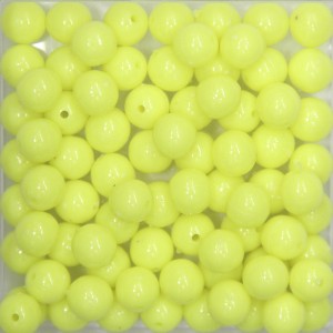 CTM050025P20G - Contas Bolinhas Acrílico Amarelo Neon c/ 20 gramas - 8mm (111)