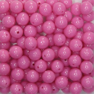 CTM050043P20G - Contas Bolinhas Acrílico Rosa c/ 20 gramas - 8mm (113)