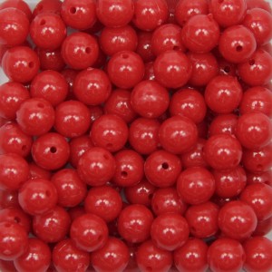 CTM050045P250G - Contas Bolinhas Acrílico Vermelho c/ 250 gramas - 8mm (16)