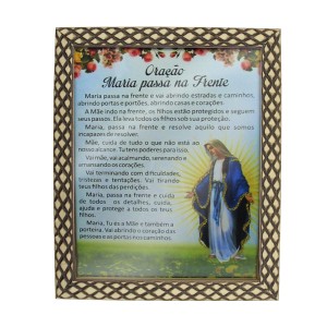 QD91314 - Quadro Oração de Maria Passa na Frente - 23x28cm