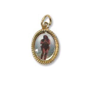 MD102227P20 - Medalha de Alumínio Oval Dourada c/ 20un. Santo Onofre - 1,5x1cm