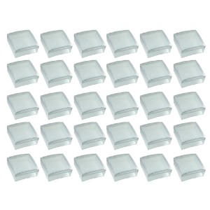 EM2101P30 - Caixa de Acrílico Quadrada c/ 30un. - 4,5x4,5cm