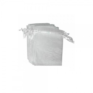 EM9601P100 - Saco de Organza Branco c/ 100un. 7x9cm