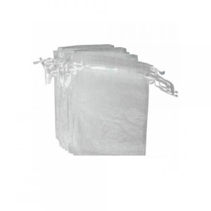 EM9605P12 - Saco de Organza Branco c/ 12un. 7x11cm