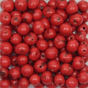 CTM1210105P100 - Contas Bolinhas Açaí Vermelho c/ 100un. - 8mm