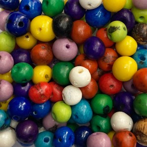 CTM1210114P100 - Contas Bolinhas Açaí Cores Mistas c/ 100un. - 8mm