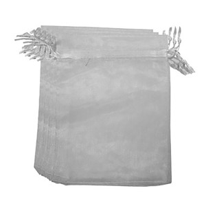 EM9660P12 - Saco de Organza Branco c/ 12un. 15x20cm