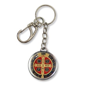 CH1090034 - Chaveiro São Bento e Medalha de São Bento Resinado - 12x3,5cm
