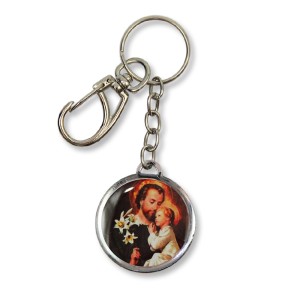 CH1090035 - Chaveiro São José Duplo Resinado - 12x3,5cm