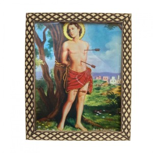 QD91422 - Quadro São Sebastião - 23x28cm