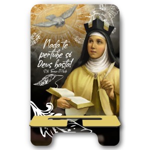 DR11112 - Porta Celular Santa Teresa D´Ávila MDF - 17x9,5cm