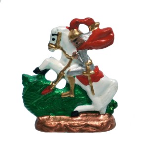 IM89413 - Imagem São Jorge Metal - 5x3cm