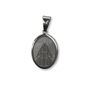 MD030050 - Medalha N. Sra. Aparecida Laser Aço Inox - 2x1,3cm (P252)