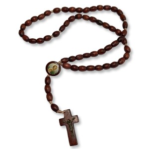 TE550120 - Terço dos Homens São José Madeira - 45cm