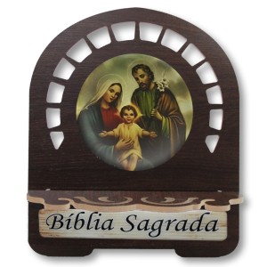 PB812801 - Porta Bíblia Sagrada Família MDF Resinado - 30,5x25,5cm