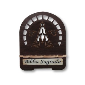 PB810000 - Porta Bíblia N. Sra. Aparecida MDF Resinado - 22x17,5cm