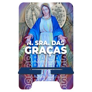 DR11116 - Porta Celular N. Sra. das Graças MDF - 17x9,5cm