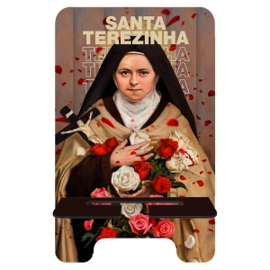 DR11117 - Porta Celular Santa Terezinha das Rosas MDF - 17x9,5cm