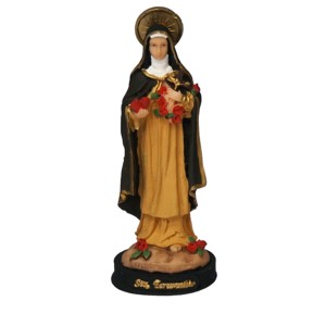 IM1730017 - Imagem Santa Terezinha das Rosas Resina - 16x5cm