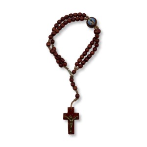 PU1541060 - Pulseira Terço N. Sra. da Conceição Madeira - 22x1,8cm