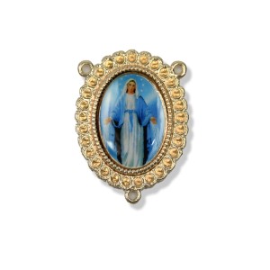 ET1952350 - Entremeio N. Sra. Das Graças Dourado Resinado 1un. - 4X3cm