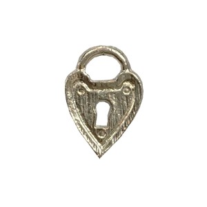 PU28946P2 - Pingente Cadeado Níquel c/ 2un. - 2x1,5cm