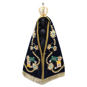 IM5805 - Fac Kit c/ Coroa, Manto e Imagem de N. Sra. Aparecida - 42x30cm