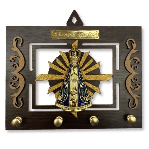 PC380789 - Porta Chaves N. Sra. Aparecida MDF Resinado - 17x15cm