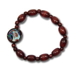 PU760105 - Pulseira N. Sra. De Fátima Madeira  -  8x1,6cm