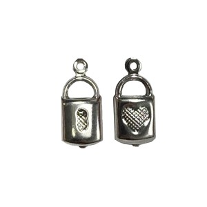 PU28930 - Pingente Cadeado Níquel c/ 1un. - 1,5x0,6cm