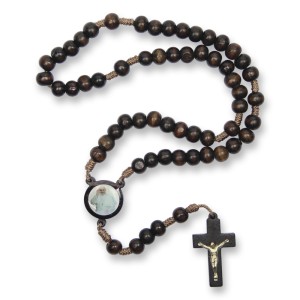 TE940740 - Terço Papa Francisco  Madeira - 37cm