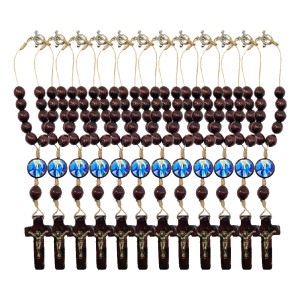 DZ610040P12 - Dezena N. Sra. Das Graças c/ Fecho 12un. (Proteção para Carro) - 19x2,1cm