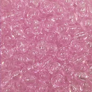 CTM050041P500G - Contas Bolinhas Acrílico Rosa Transparente c/ 500 gramas - 8mm (64)