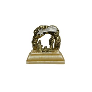IM32015 - Mini Presépio Metal Dourado - 4,2x4,5cm