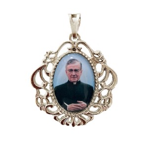 MD129474 - Medalha Padre Josemaria Escrivá Balaguer Camafeu Níquel - 4,5x4cm