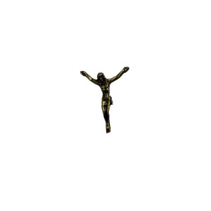 JC831200P3 - Jesus Cristo Metal Ouro Velho c/ 3un. - 3x2,5cm (01)