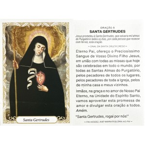 OG140110P100 - Oração Santa Gertrudes c/ 100un. - 9,5x6,5cm